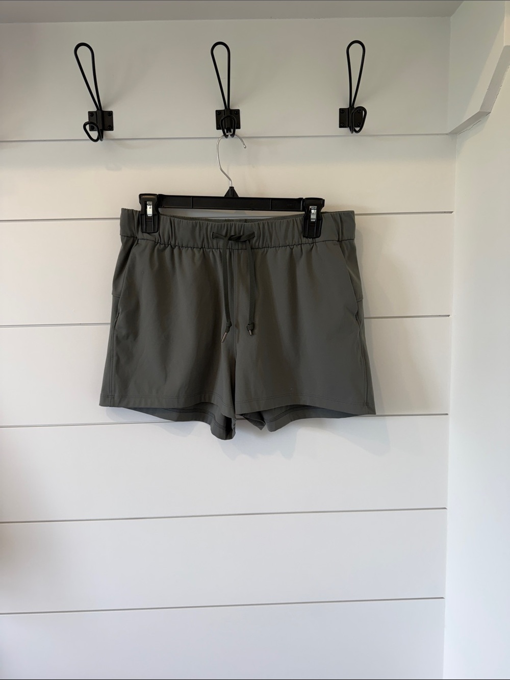CRZ YOGA gray Drawstring Athletic Shorts